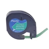 LetraTag Tape, 12mmx4m, Black on Green, plastic (59425)