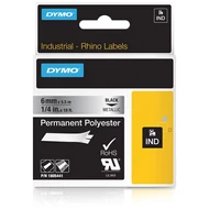 Dymo ID1 poliészter szalag 6mmx5,5, fekete/metálszürke (1805441)