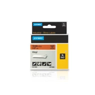 Dymo ID1-es vinyl szalag 12mmx5,5m fekete/narancs (18435)