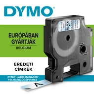 Dymo D1 kazetta, 12mmx7m, fekete/víztiszta (45010)