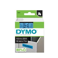 Dymo D1 kazetta, 12mmx7m, fekete/kék (45016)
