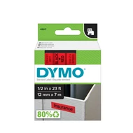 Dymo D1 kazetta, 12mmx7m, fekete/piros (45017)