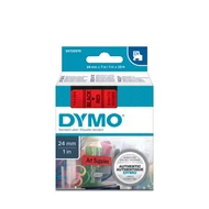 Dymo D1 kazetta 24mmx7m fekete/piros (53717)