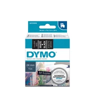 Dymo D1 kazetta, 24mmx7m, fehér/fekete (53721)
