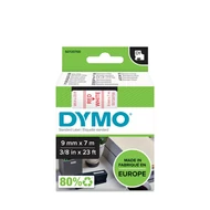 Dymo D1 kazetta, 9mmx7m, piros/fehér (40915)