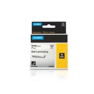 Dymo ID1-es önlamináló vinyl szalag, 24mmx5,5m fekete/fehér (1734821)