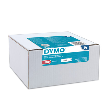 Dymo D1(45803) kazetta, 19mmx7m fekete/fehér, GAZDASÁGOS , 10db 9db ÁRÁÉRT (2093098)