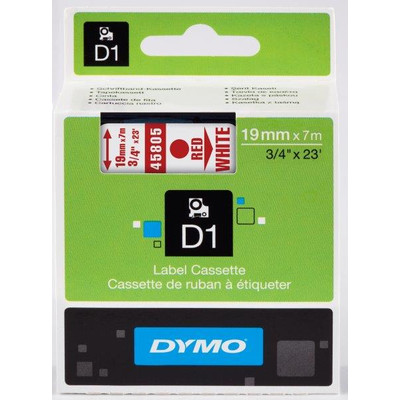Dymo D1 kazetta, 19mmx7m, piros/fehér (45805) Dymo D1 kazetta, 19mmx7m, piros/fehér (45805)