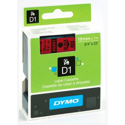 Dymo D1 kazetta, 19mmx7m, fekete/piros (45807) Dymo D1 kazetta, 19mmx7m, fekete/piros (45807)