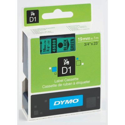 Dymo D1 kazetta 19mmx7m fekete/zöld (45809) Dymo D1 kazetta 19mmx7m fekete/zöld (45809)