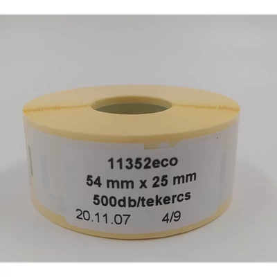54mmx25mm-es etikettcímke, 500db/tekercs (11352eco)