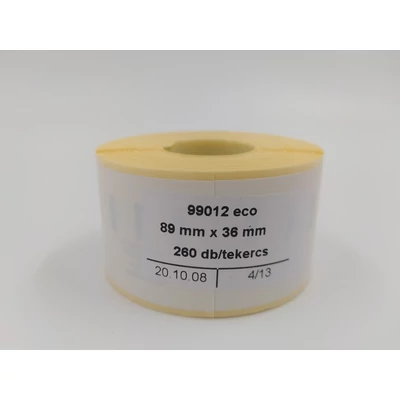 Etikettcímke, 89mmx36mm, 260db/tekercs (99012eco)