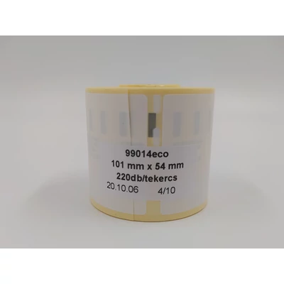 Etikett címke, fehér, 101mmx54mm, 220db/tekercs (99014eco)