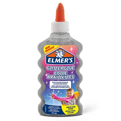 Glitter glue 177ml (silver)