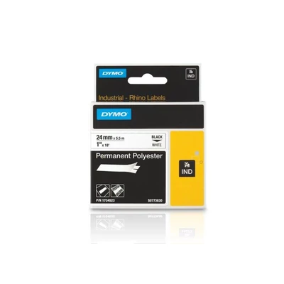Dymo ID1 poliészter szalag 24mmx5,5, fekete/fehér (1734523)