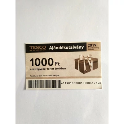 1,000.-Ft-os Tesco utalvány