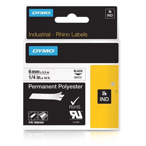 Dymo ID1 poliészter szalagok 6mmx5,5m