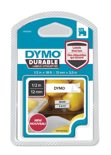 DYMO D1 Durable Labels 12mm wide
