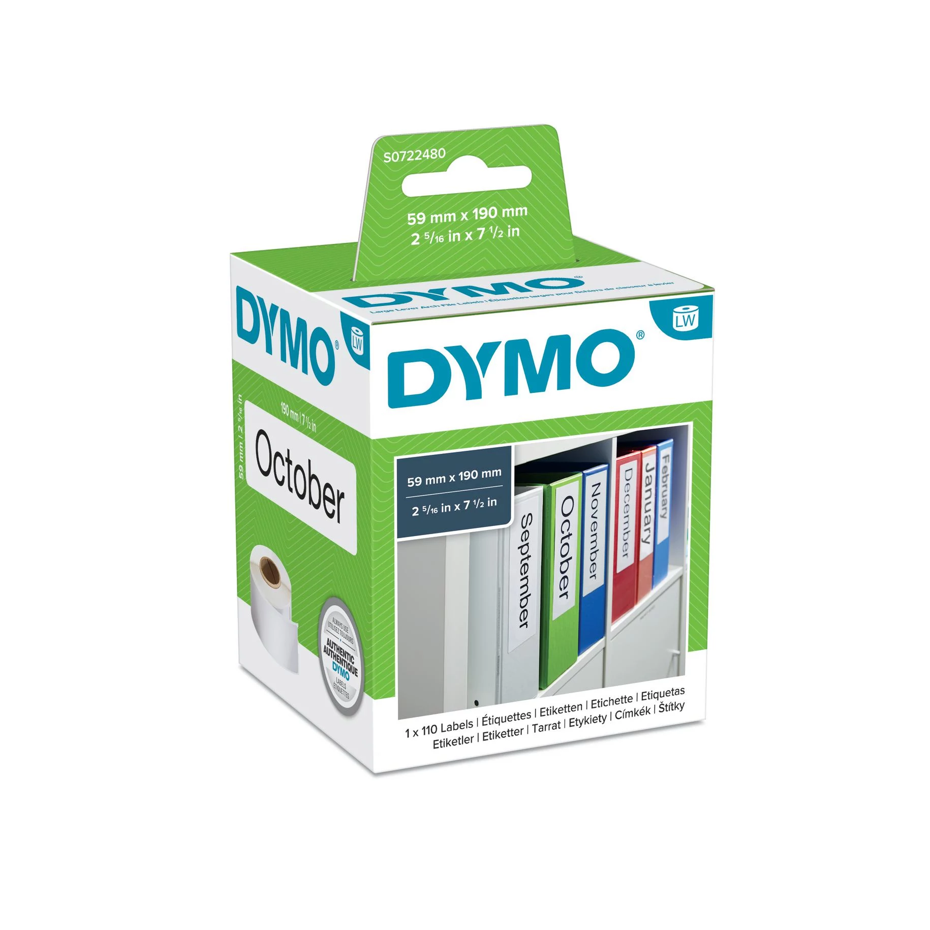 Dymo (S0722480) 99019 etikettcímke 59mmx190mm (110db/tekercs)