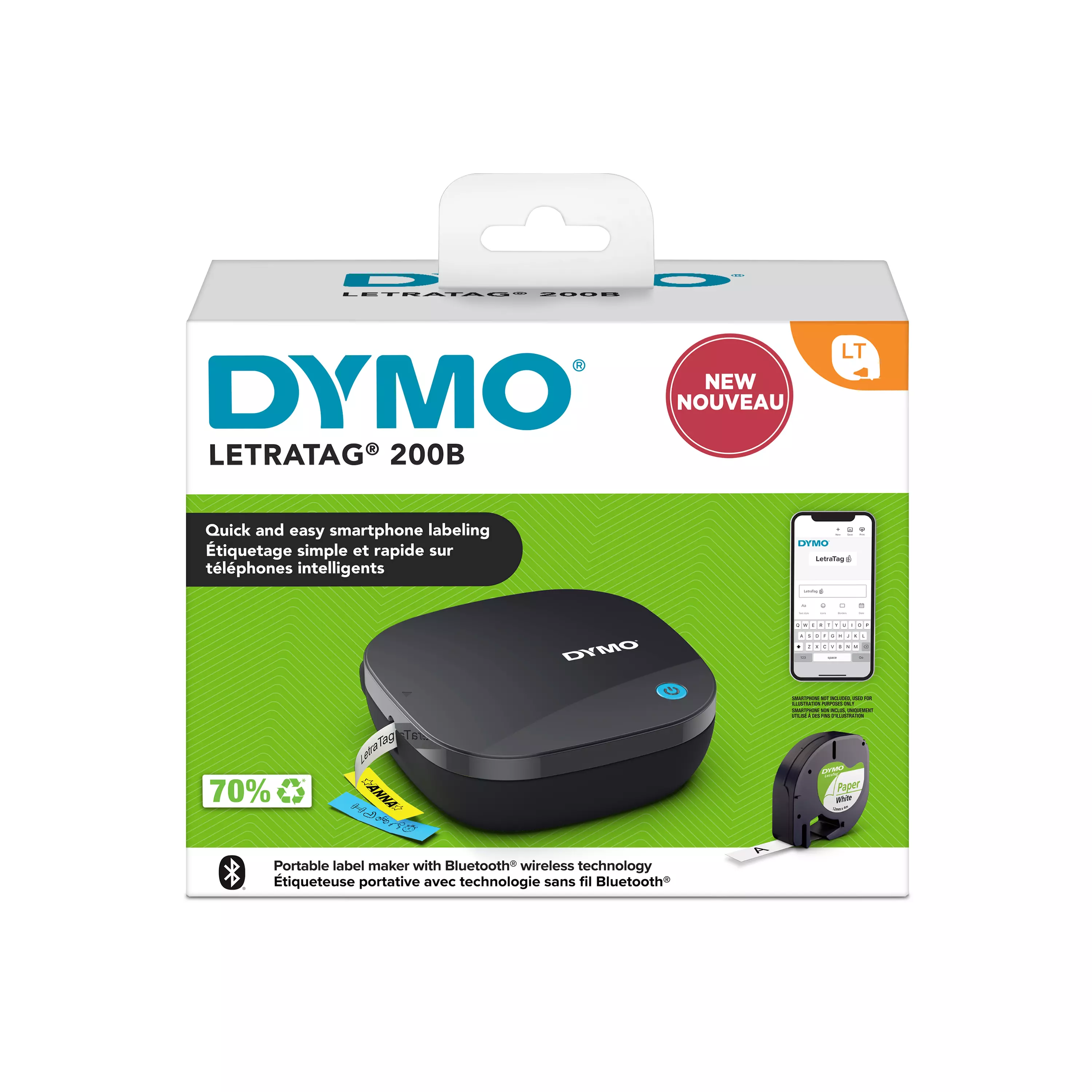 Dymo Letratag LT 200 szalagnyomtató, Bluetooth® vezeték nélküli technológia (2172855)