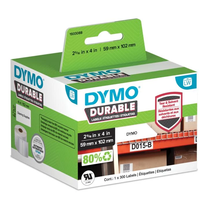 Dymo Tartós etikett címke 59mmx102mm 300 db/tekercs (1933088, 2112290)
